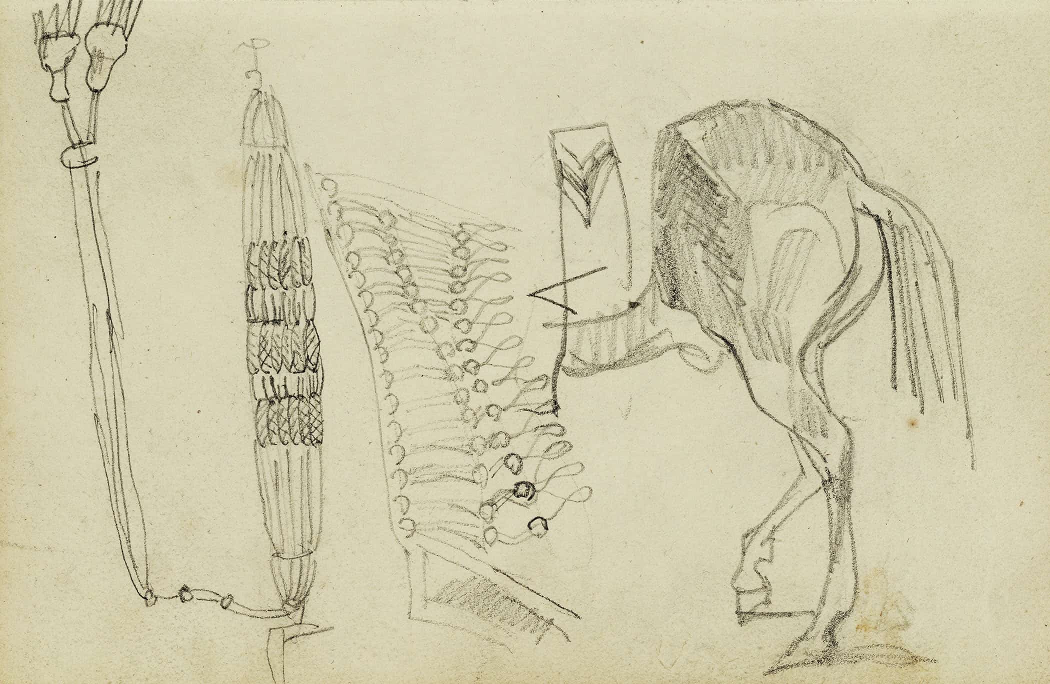 Horse Studies And Tassels by Theodore Gericault - Image 2