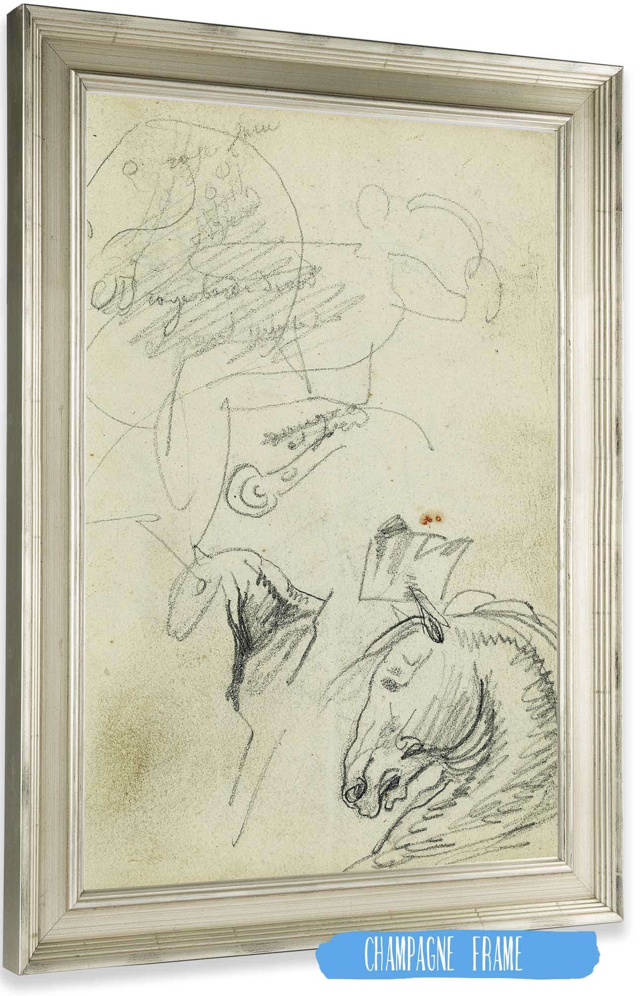 Horse Studies by Theodore Gericault