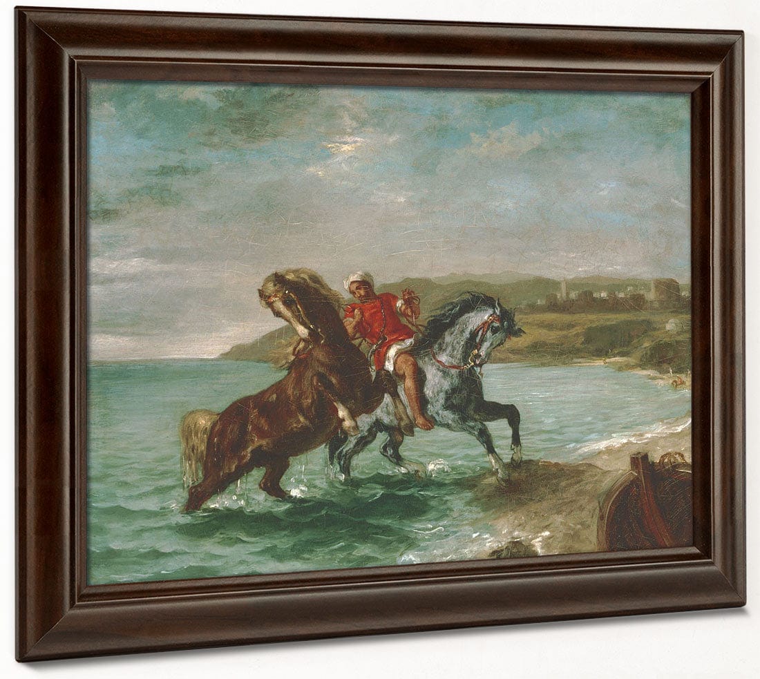 Horses Coming Out Of The Sea By Ferdinand Victor Eugene Delacroix - Image 6