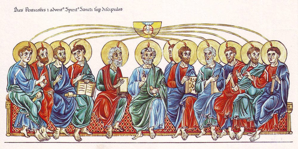 Hortus Deliciarum The Holy Spirit Descends On The Apostles 1180 By Herrad Of Landsberg - Image 2