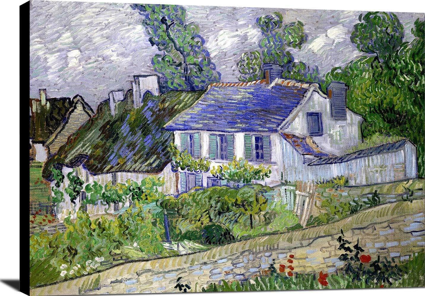 Houses At Auvers Painting Vincent Van Gogh Canvas Art - Image 2