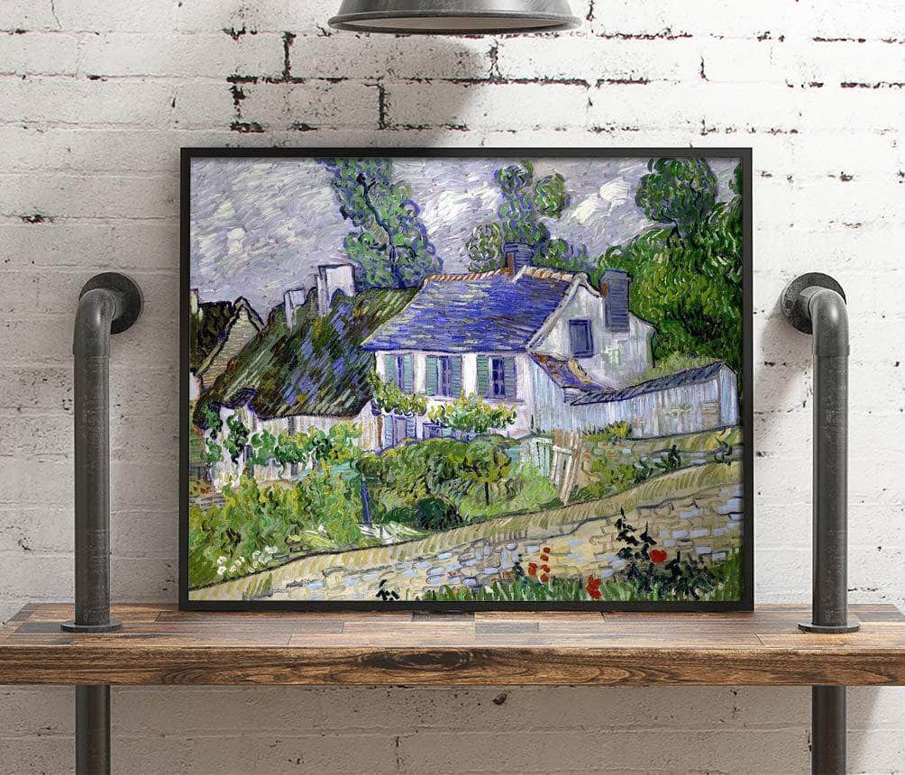 Houses At Auvers Painting Vincent Van Gogh Canvas Art - Image 4