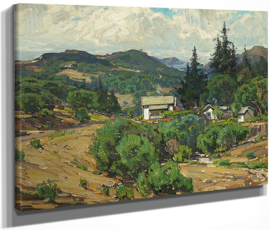 Houses In The Mountains (Resort) 1926 By William Wendt