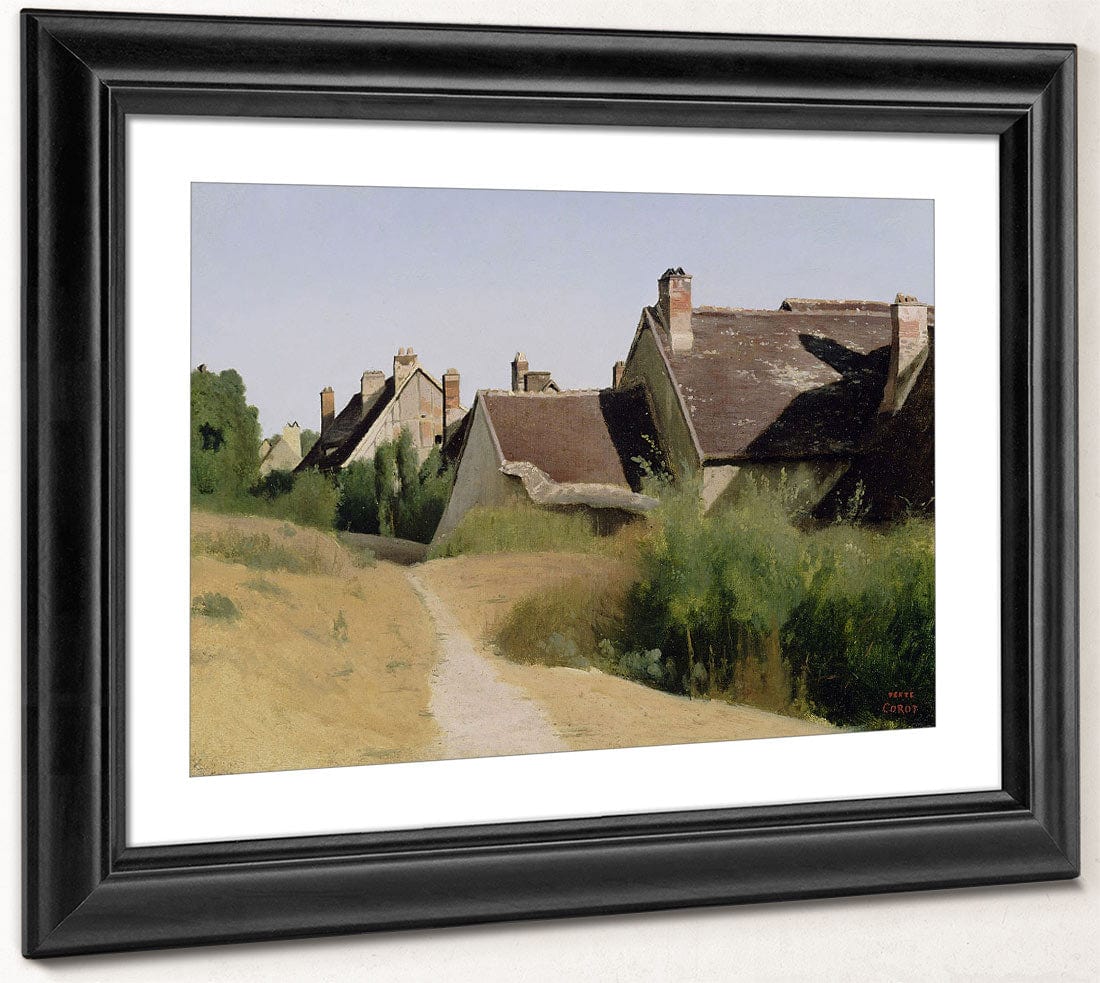 Houses Near Orleans (Maisons Aux Environs D'orleans) By Jean Baptiste Camille Corot - Image 2