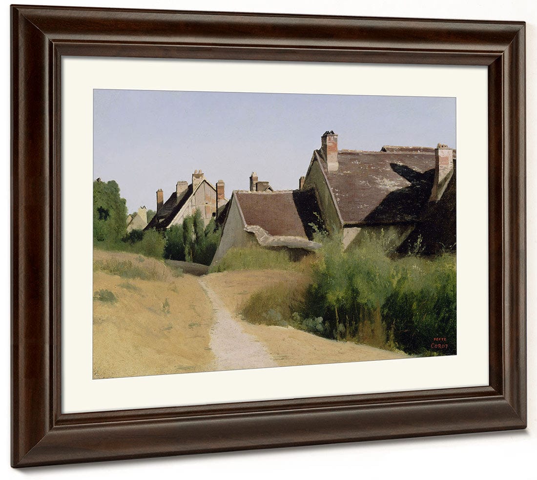 Houses Near Orleans (Maisons Aux Environs D'orleans) By Jean Baptiste Camille Corot - Image 3