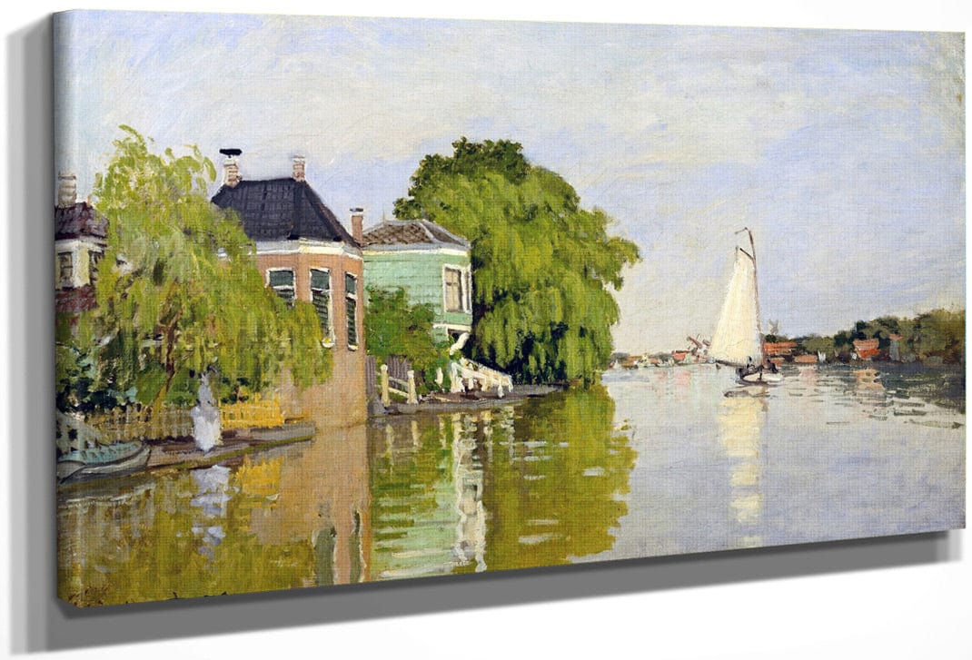 Houses On The Achterzaan By Claude Monet
