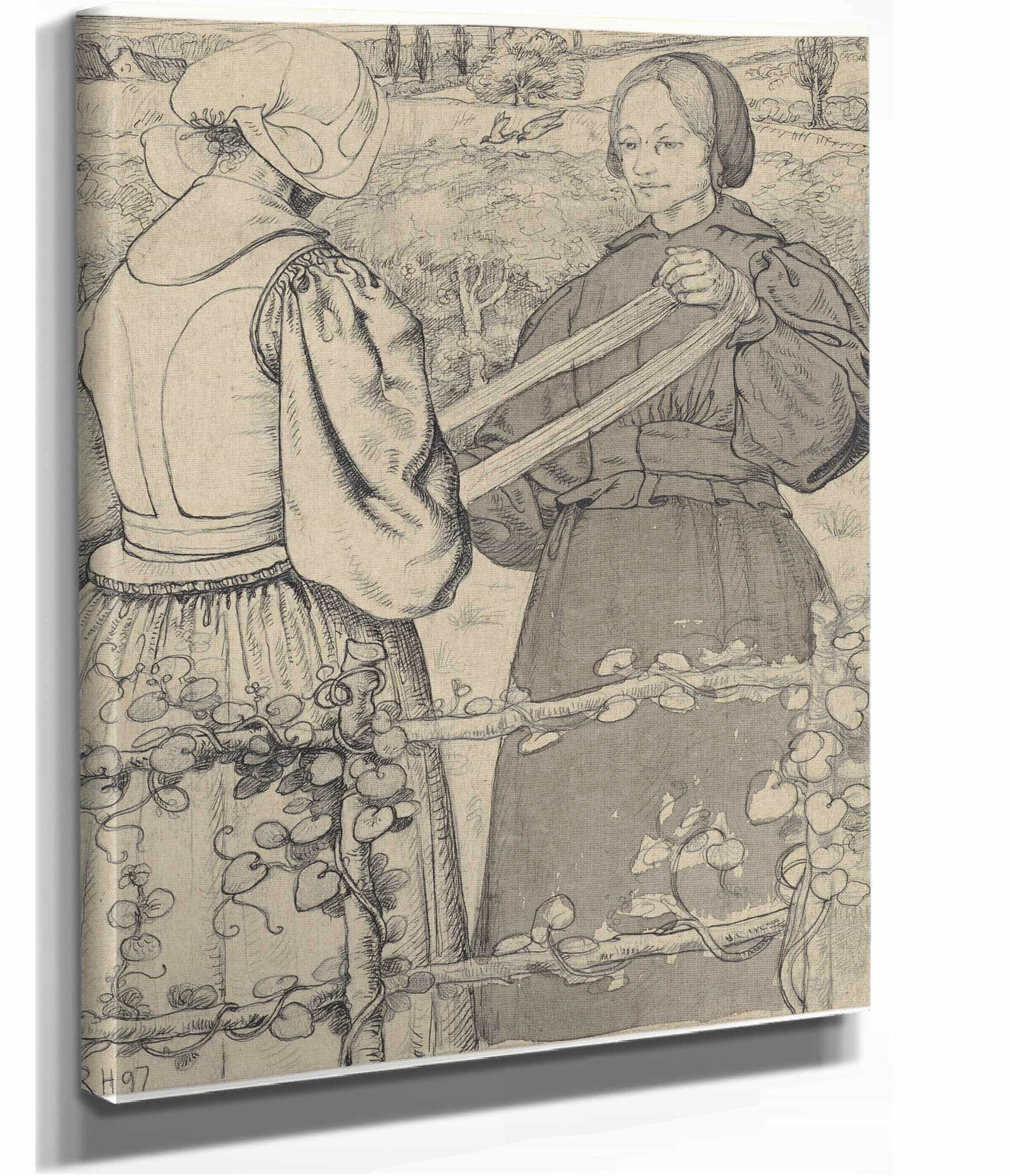 Huizer Meisjes Die Garen Winden by Richard Nicolaus Roland Holst - Image 4