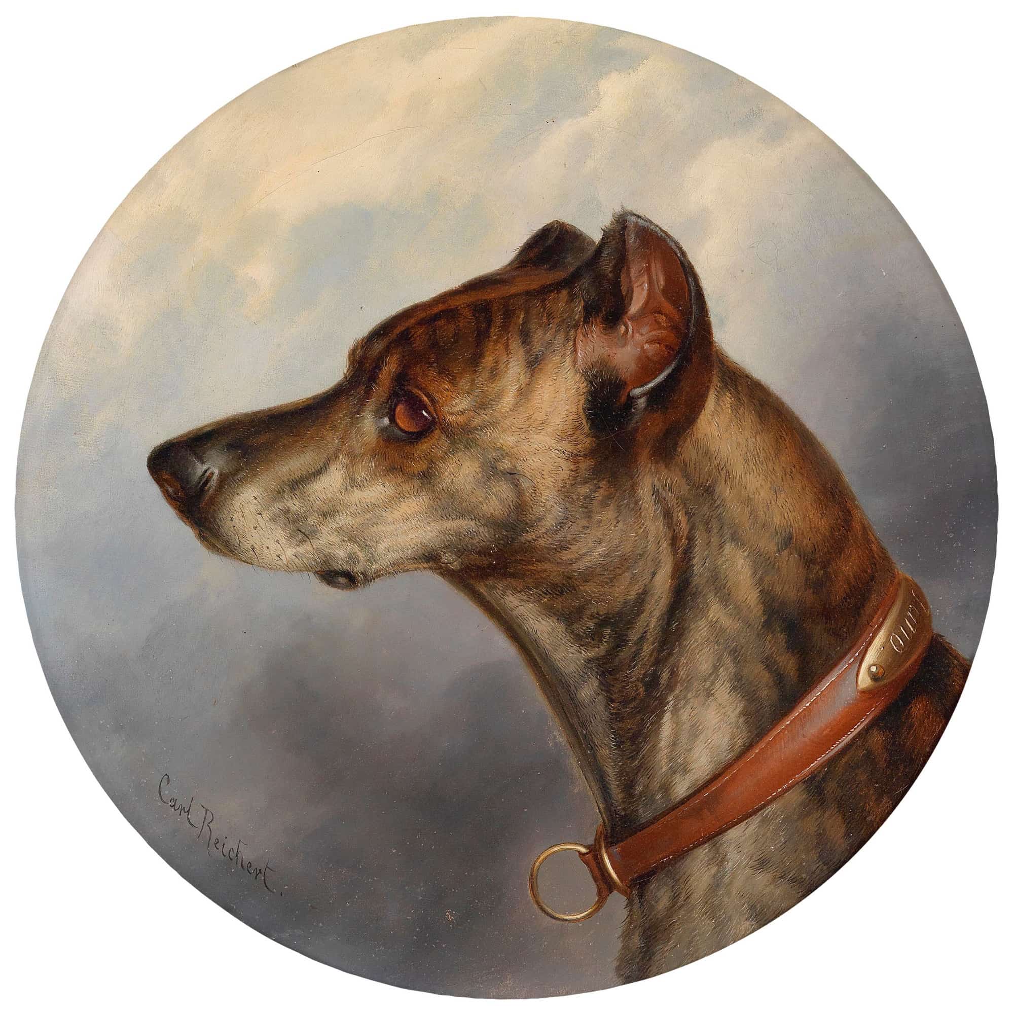 Hundeportrat Rund by Carl Reichert - Image 4