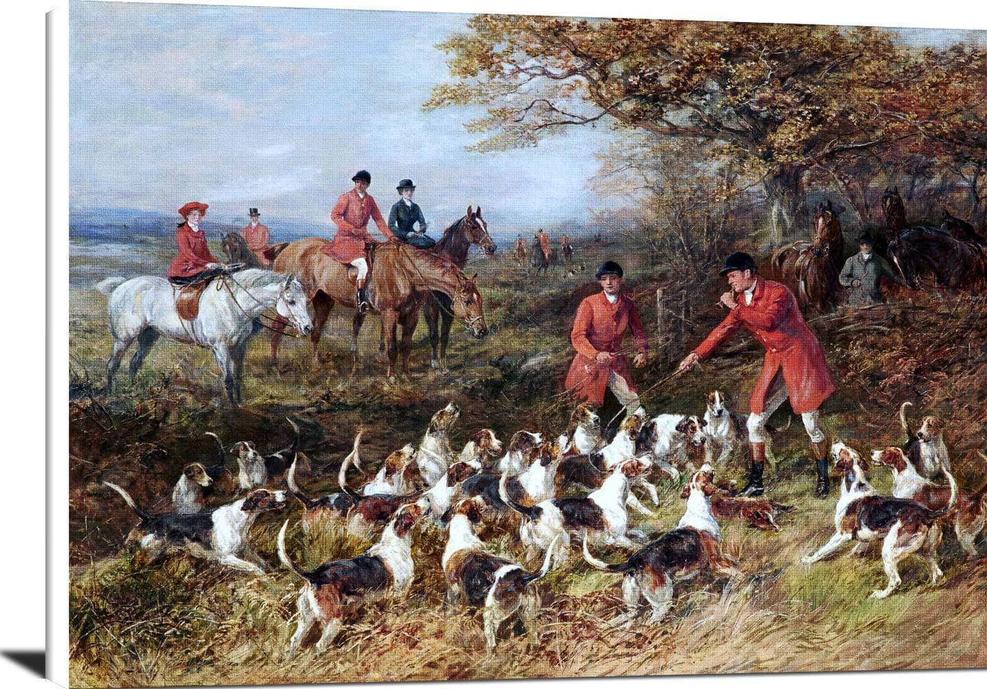 Hunters And Hounds Painting Heywood Hardy Canvas Art