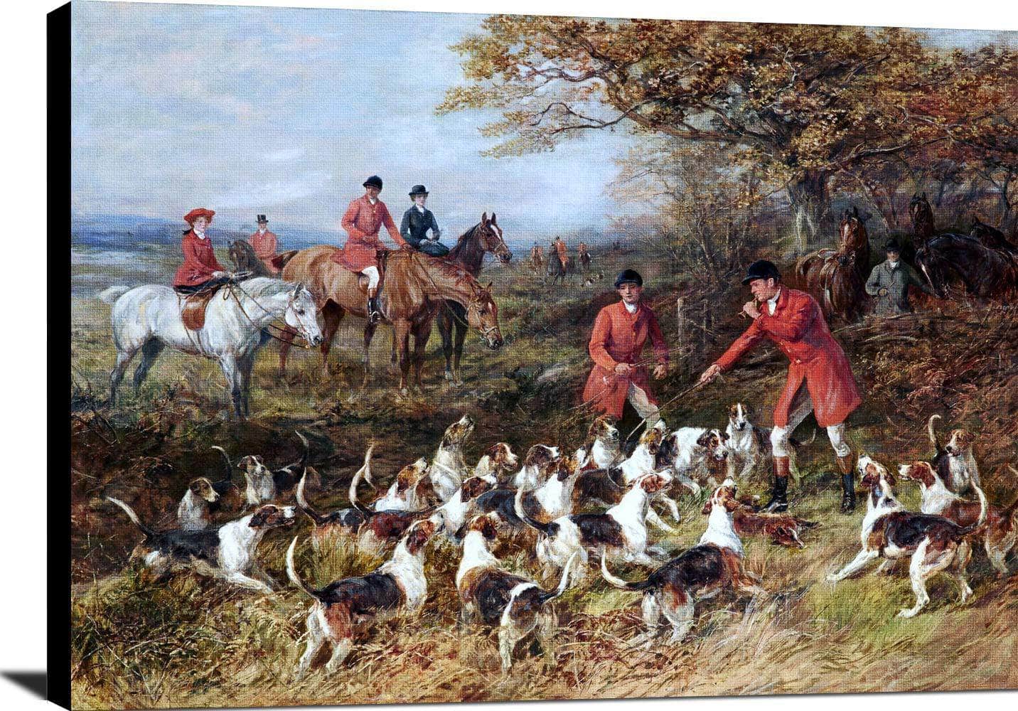 Hunters And Hounds Painting Heywood Hardy Canvas Art - Image 2