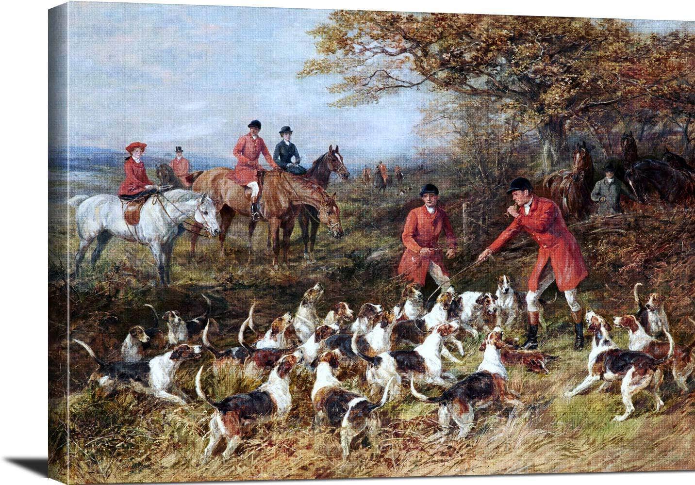 Hunters And Hounds Painting Heywood Hardy Canvas Art - Image 3