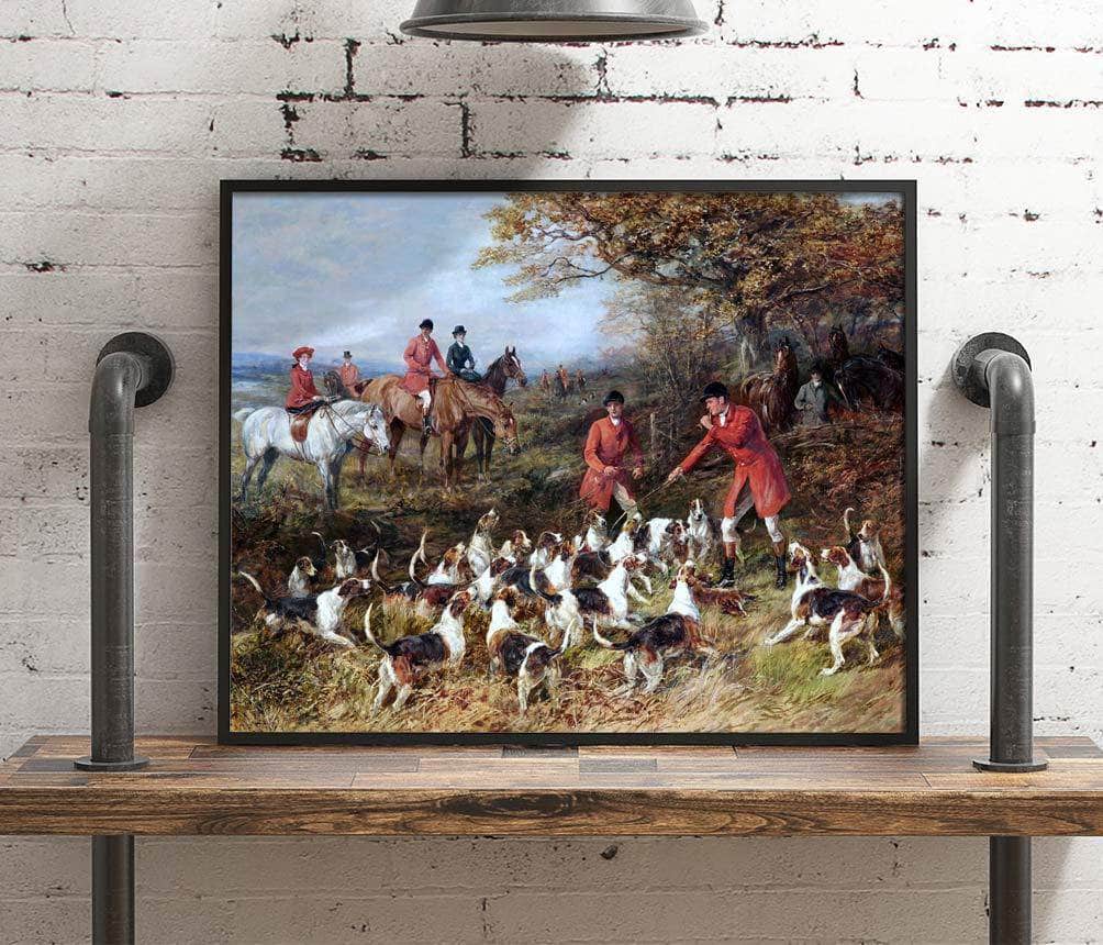 Hunters And Hounds Painting Heywood Hardy Canvas Art - Image 4
