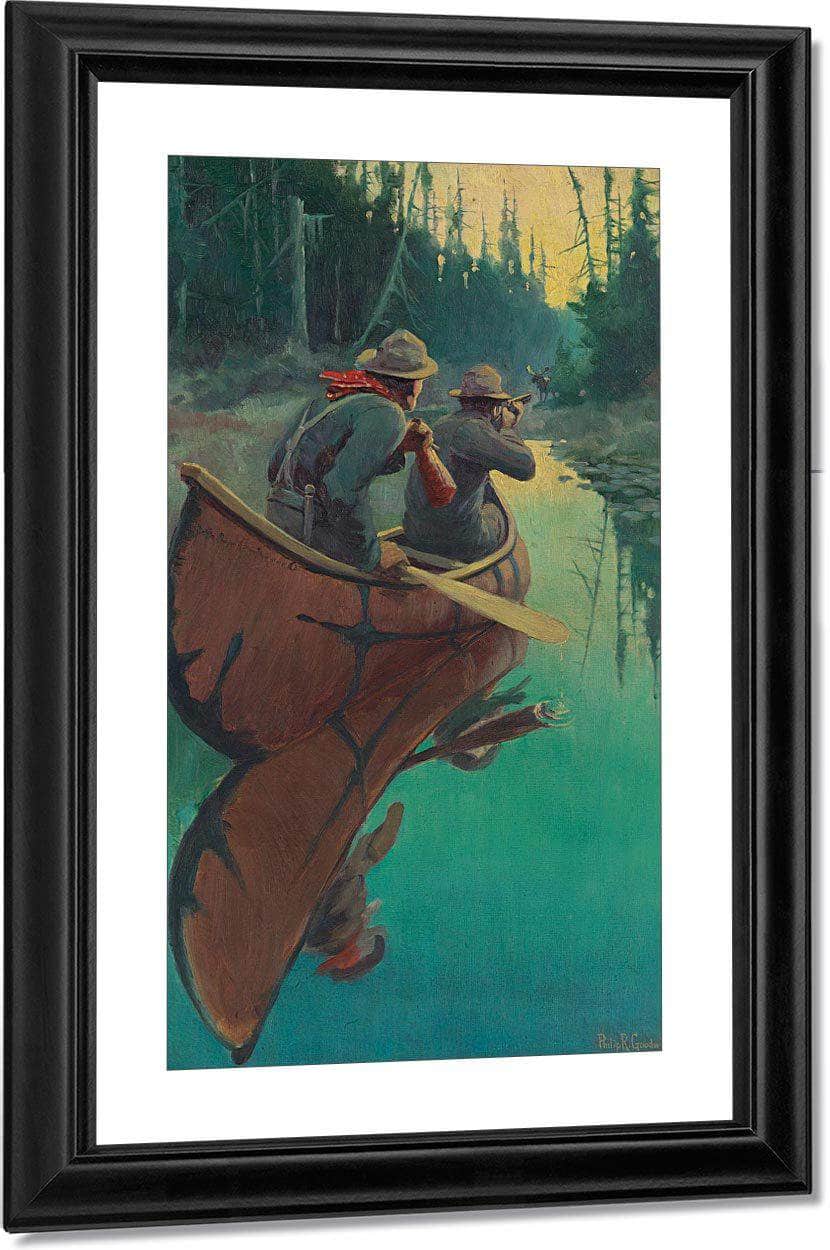 Hunters In A Canoe By Philip R. By Goodwin - Image 2