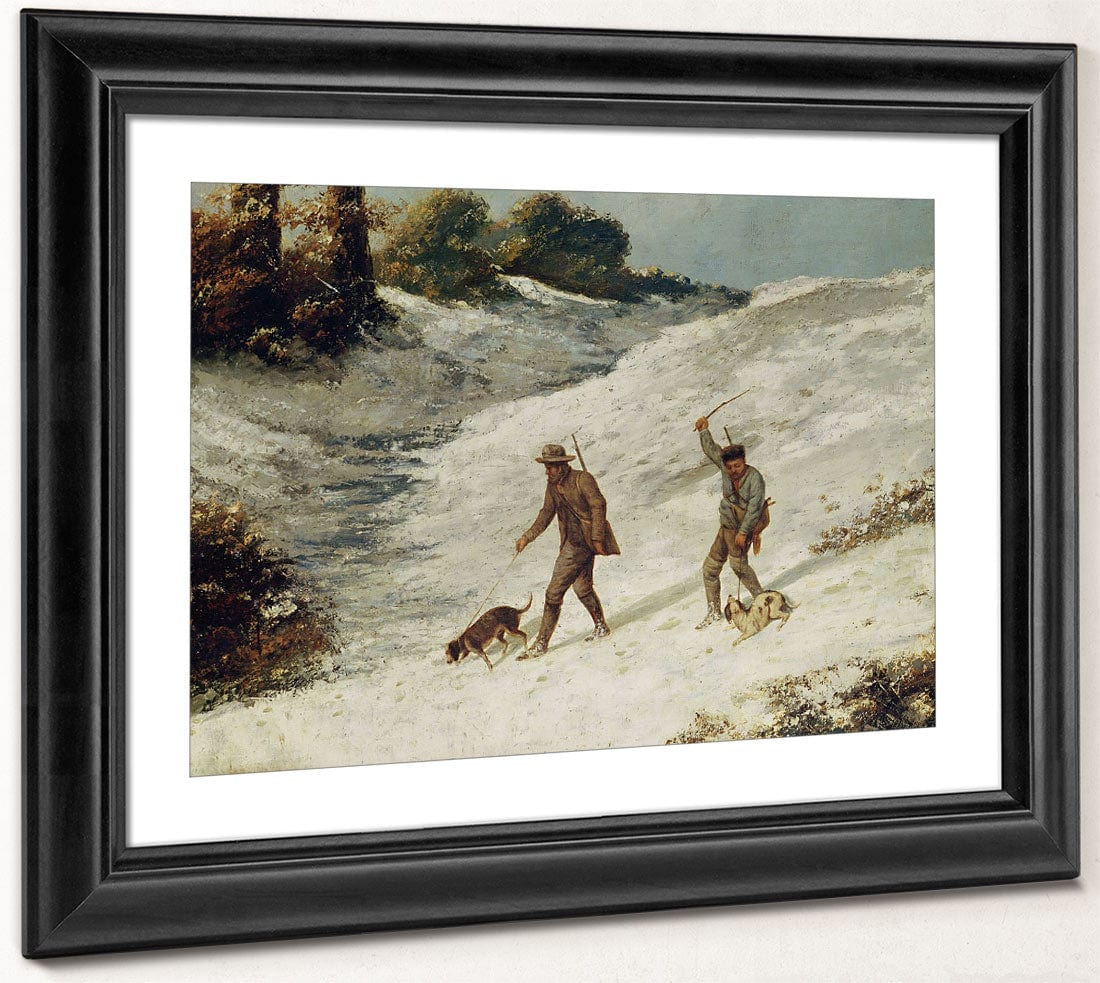 Hunters In The Snow Or The Poachers By Jean Desire Gustave Courbet - Image 4