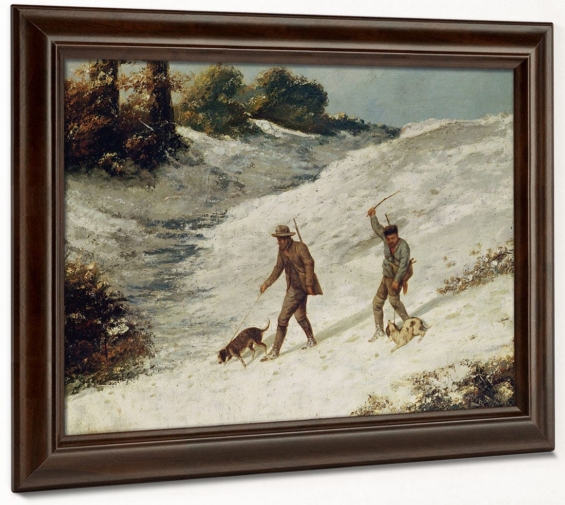 Hunters In The Snow Or The Poachers By Jean Desire Gustave Courbet - Image 6