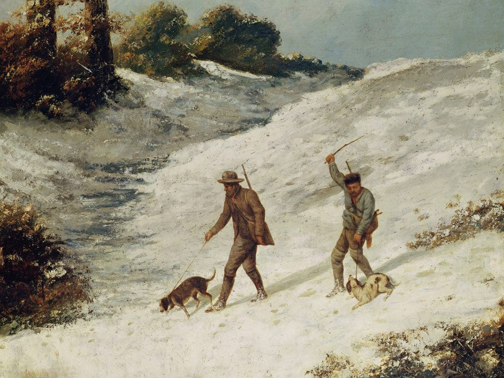 Hunters In The Snow Or The Poachers By Jean Desire Gustave Courbet - Image 7
