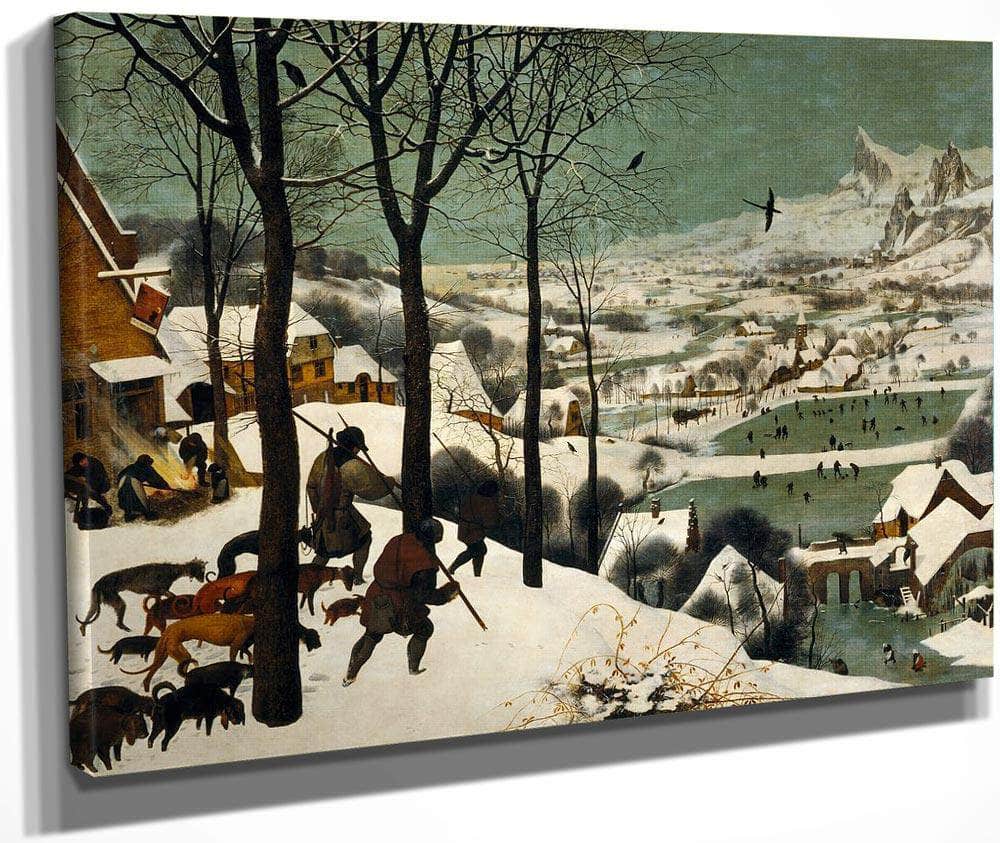 Hunters In The Snow Winter 1565 Oil On Wood 117X162Cm Kunsthistorisches Museum By The Elder