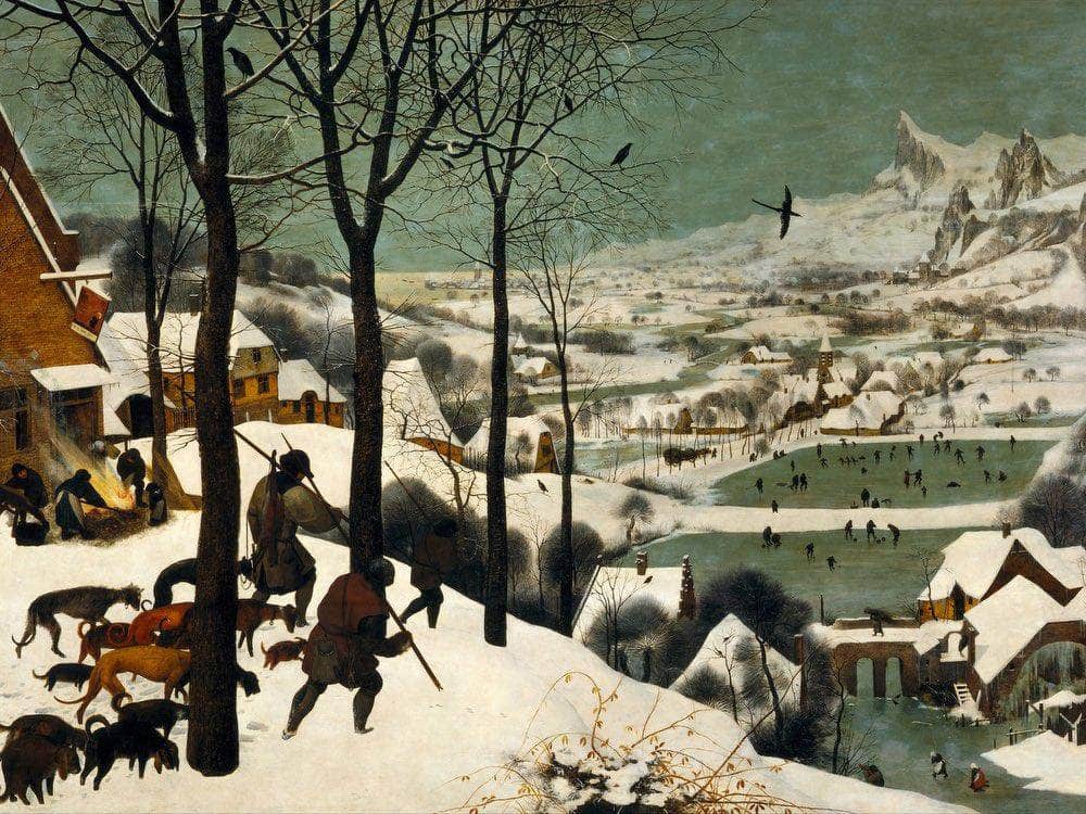 Hunters In The Snow Winter 1565 Oil On Wood 117X162Cm Kunsthistorisches Museum By The Elder - Image 7