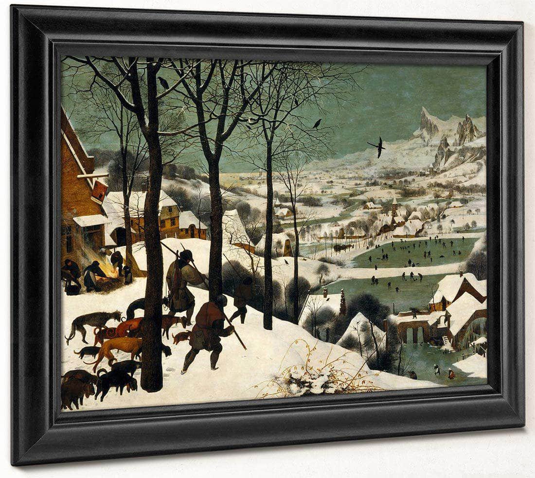 Hunters In The Snow Winter 1565 Oil On Wood 117X162Cm Kunsthistorisches Museum By The Elder - Image 8