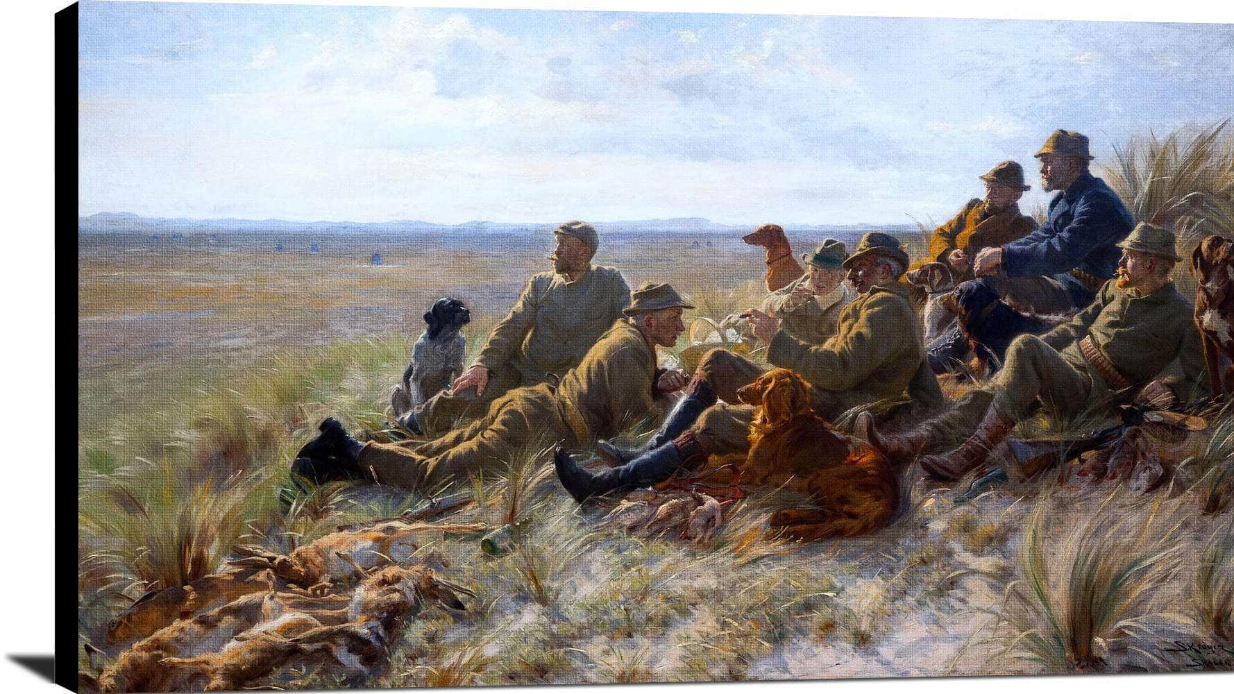 Hunters Of Skagen Painting Peder Severin Kroyer Canvas Art - Image 2