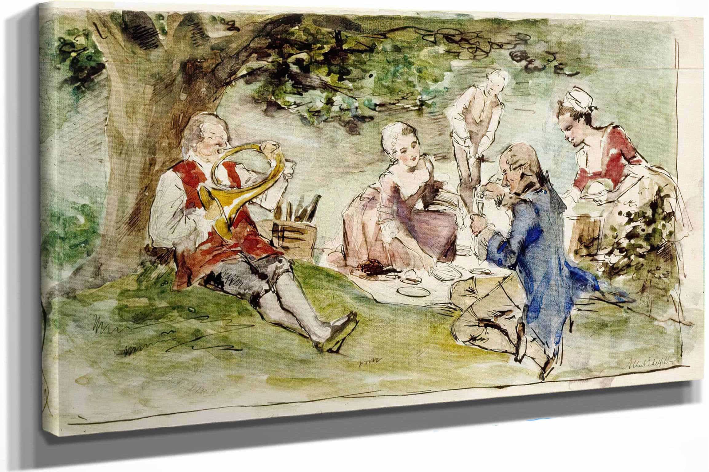 Huvila Lahteen Vierella Harjoitelma By Albert Edelfelt