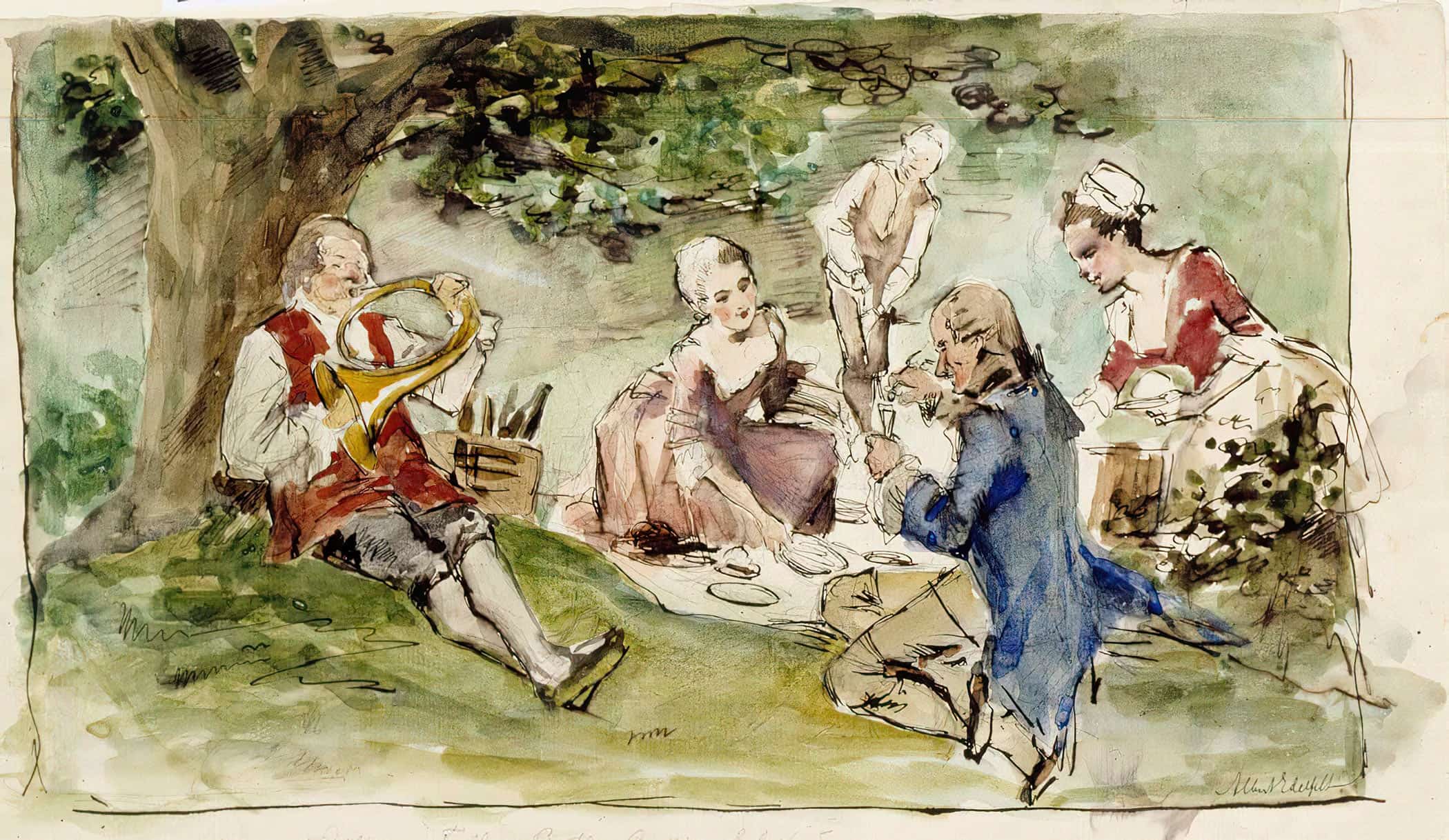Huvila Lahteen Vierella Harjoitelma By Albert Edelfelt - Image 2
