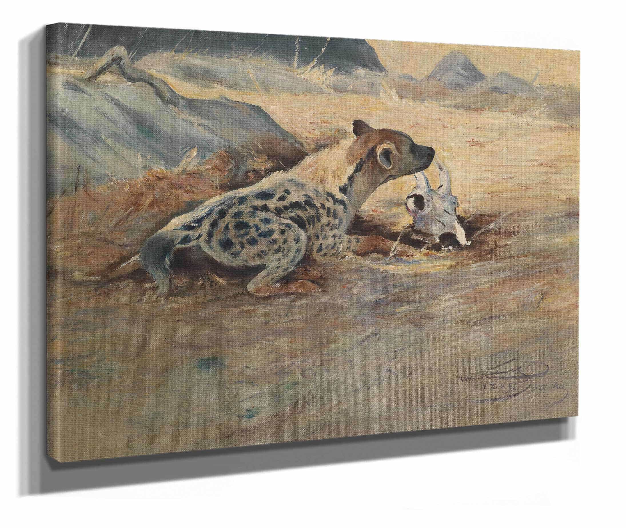 Hyane Auf Der Lauer by Wilhelm Kuhnert - Image 2