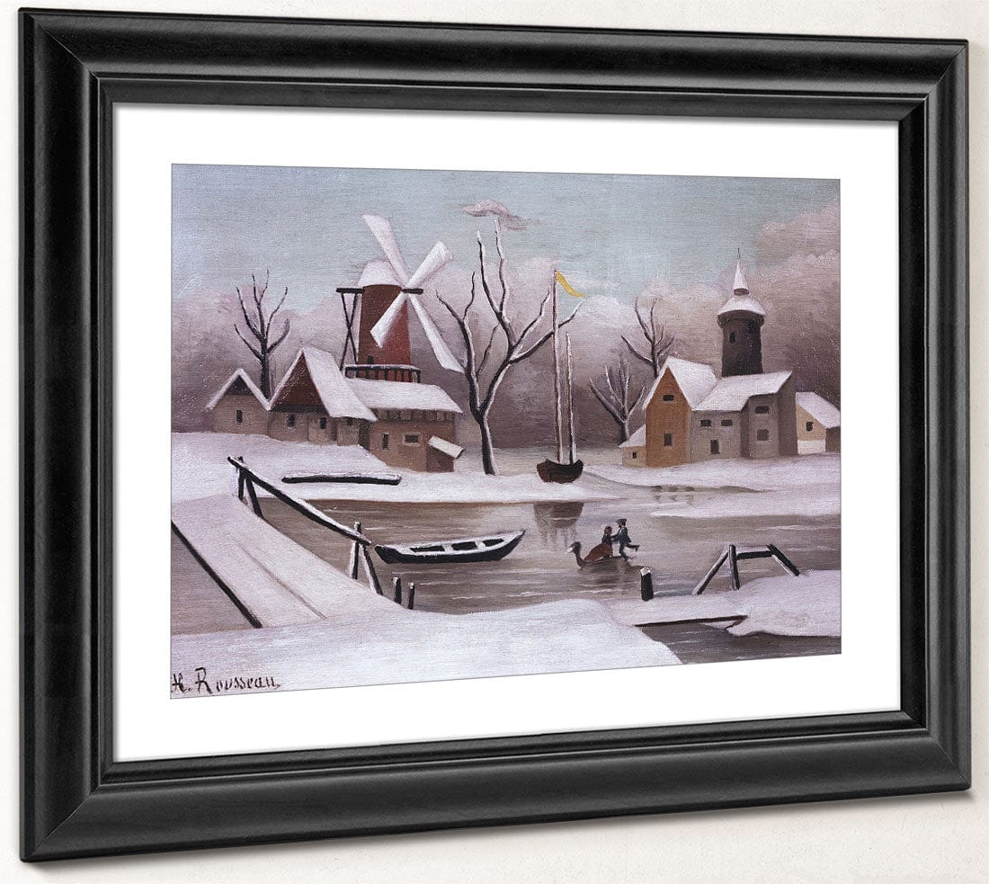 Ice Skaters On A Frozen Pond By Henri Julien Felix Rousseau - Image 4
