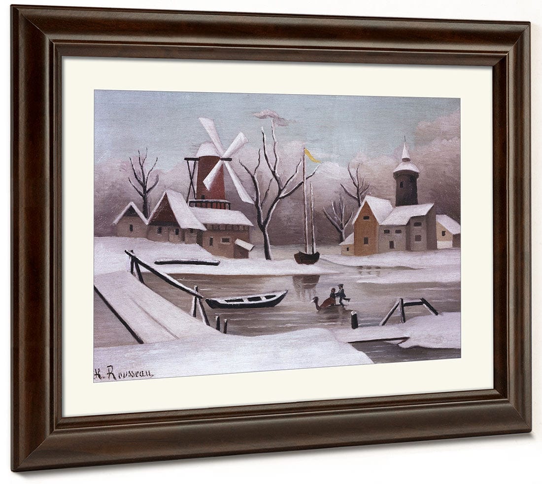 Ice Skaters On A Frozen Pond By Henri Julien Felix Rousseau - Image 5