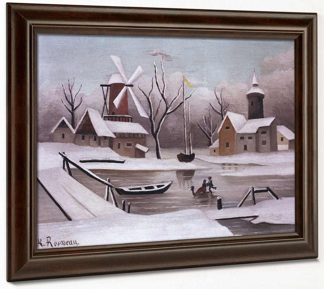 Ice Skaters On A Frozen Pond By Henri Julien Felix Rousseau - Image 6