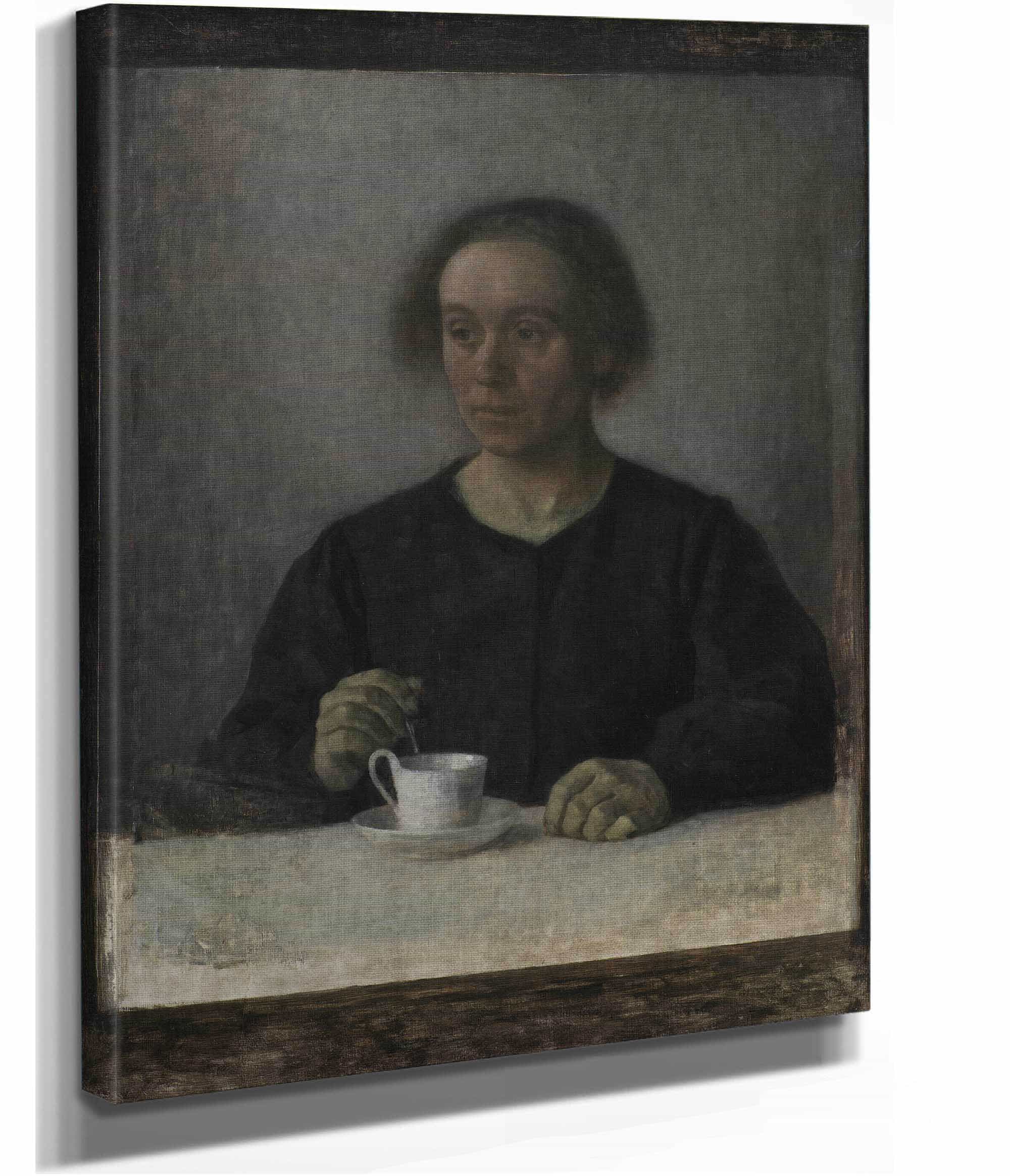 Ida Hammershoi The Artists Wife With A Teacup by Vilhelm Hammershoi - Image 2