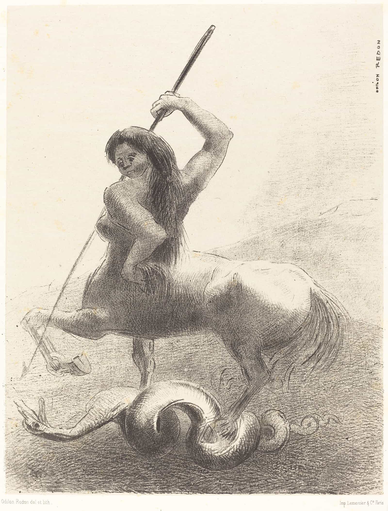 Il Y Eut Des Luttes Et Des Vaines Victoires There Were Struggles And Vain Victories by Odilon Redon
