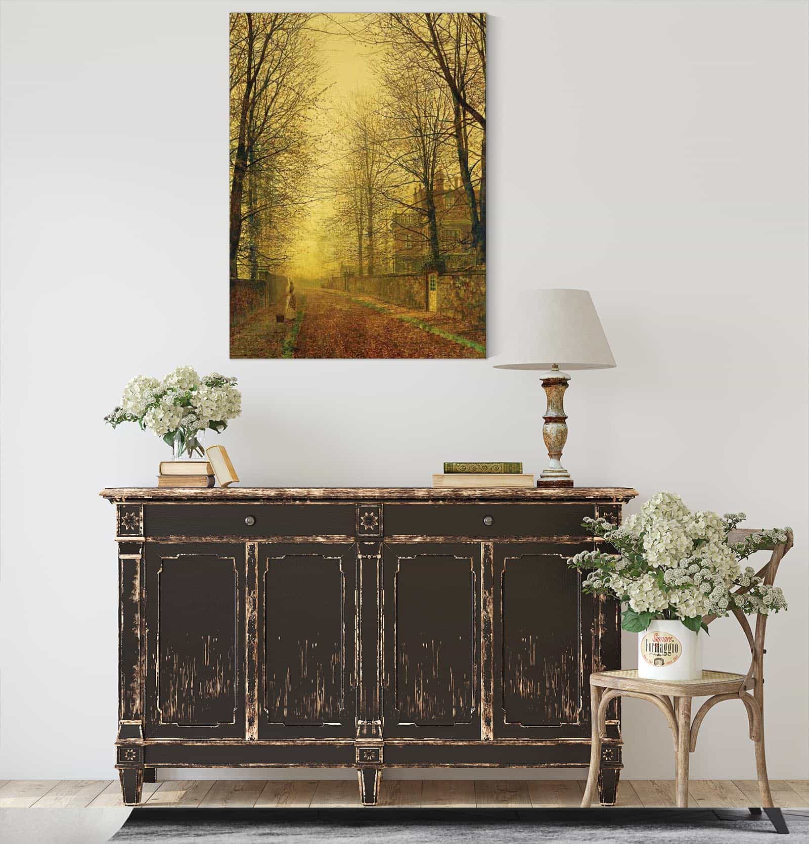 In Autumns Golden Glow by John Atkinson Grimshaw - Image 4