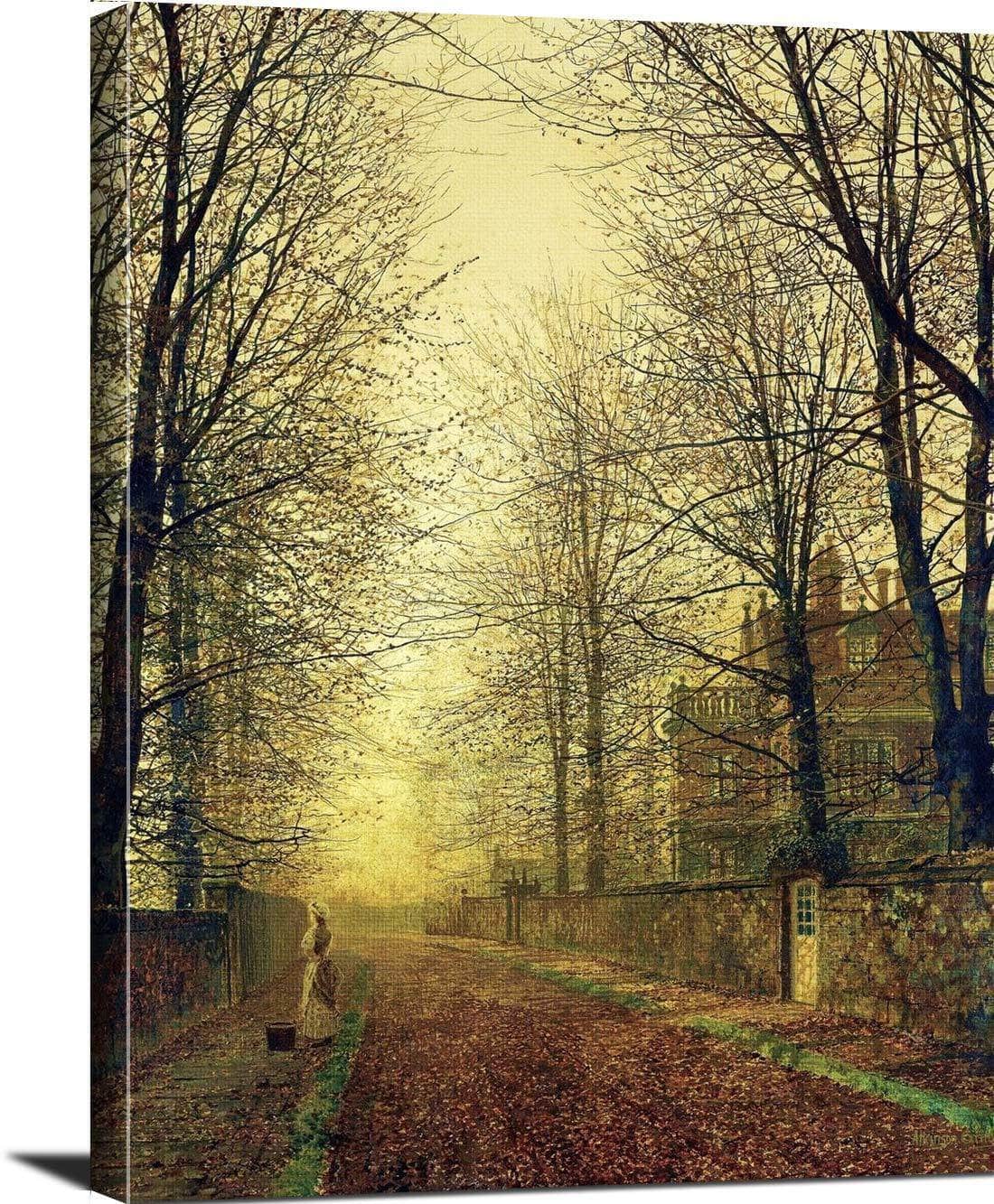 In Autumn's Golden Glow Painting John Atkinson Grimshaw Canvas Art - Image 3