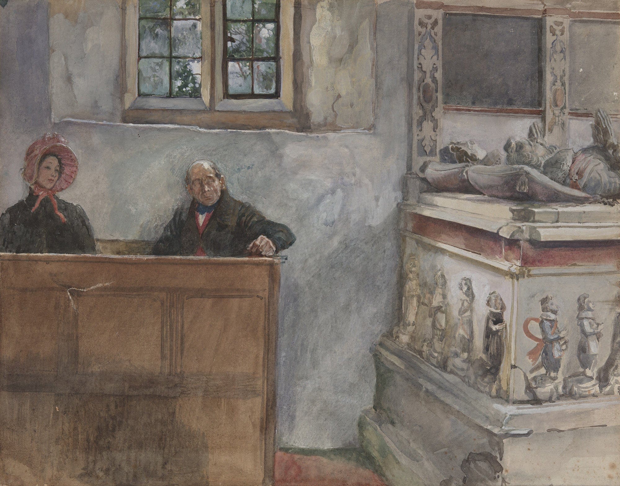 In Church by Edwin Austin Abbey - Image 2