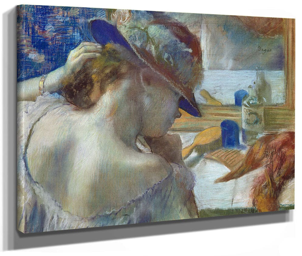In Front Of The Mirror By Edgar Degas