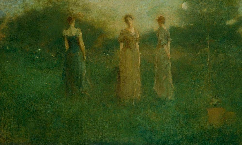 In The Garden By Thomas Wilmer Dewing - Image 6