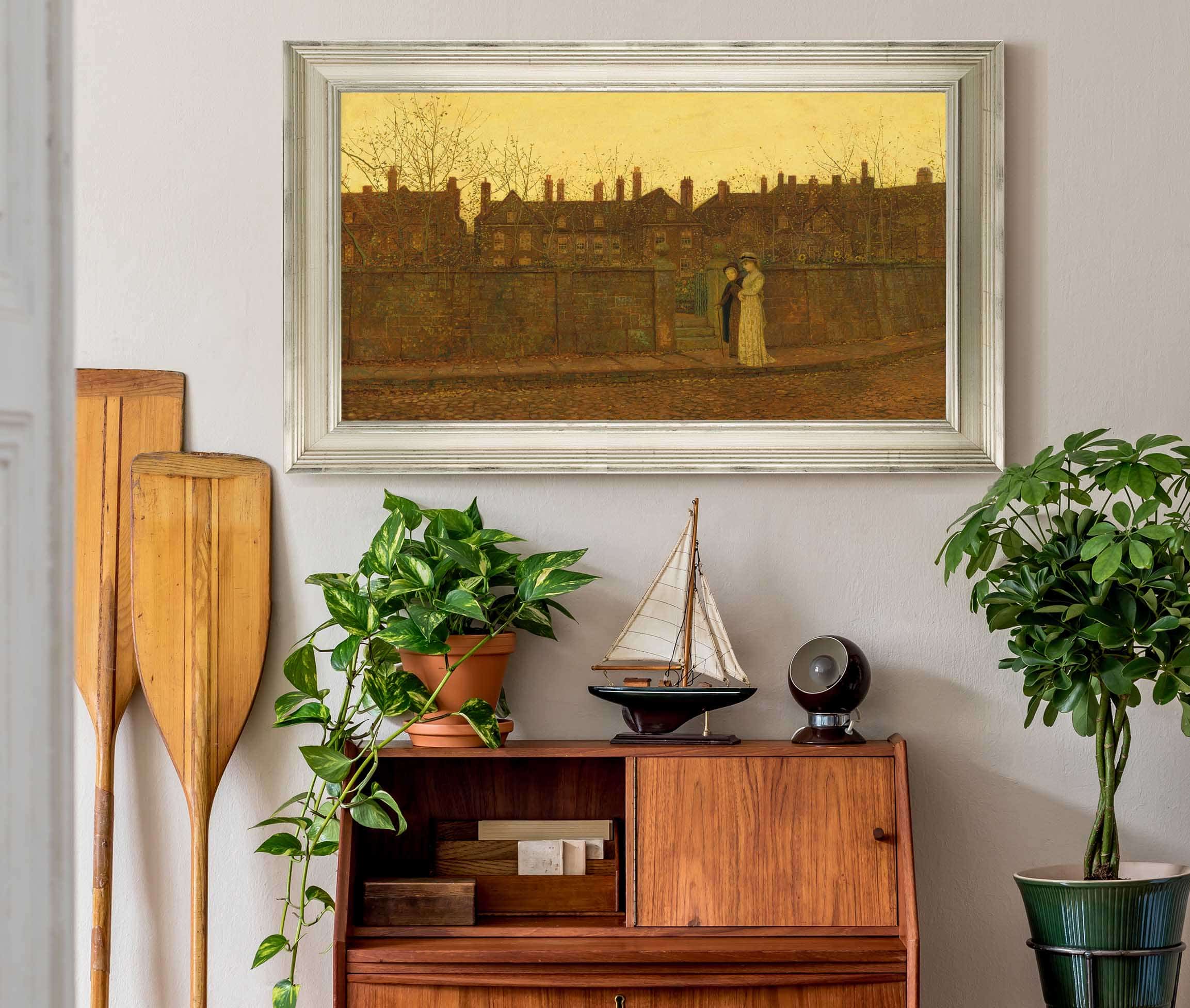 In The Golden Gloaming by John Atkinson Grimshaw - Image 6
