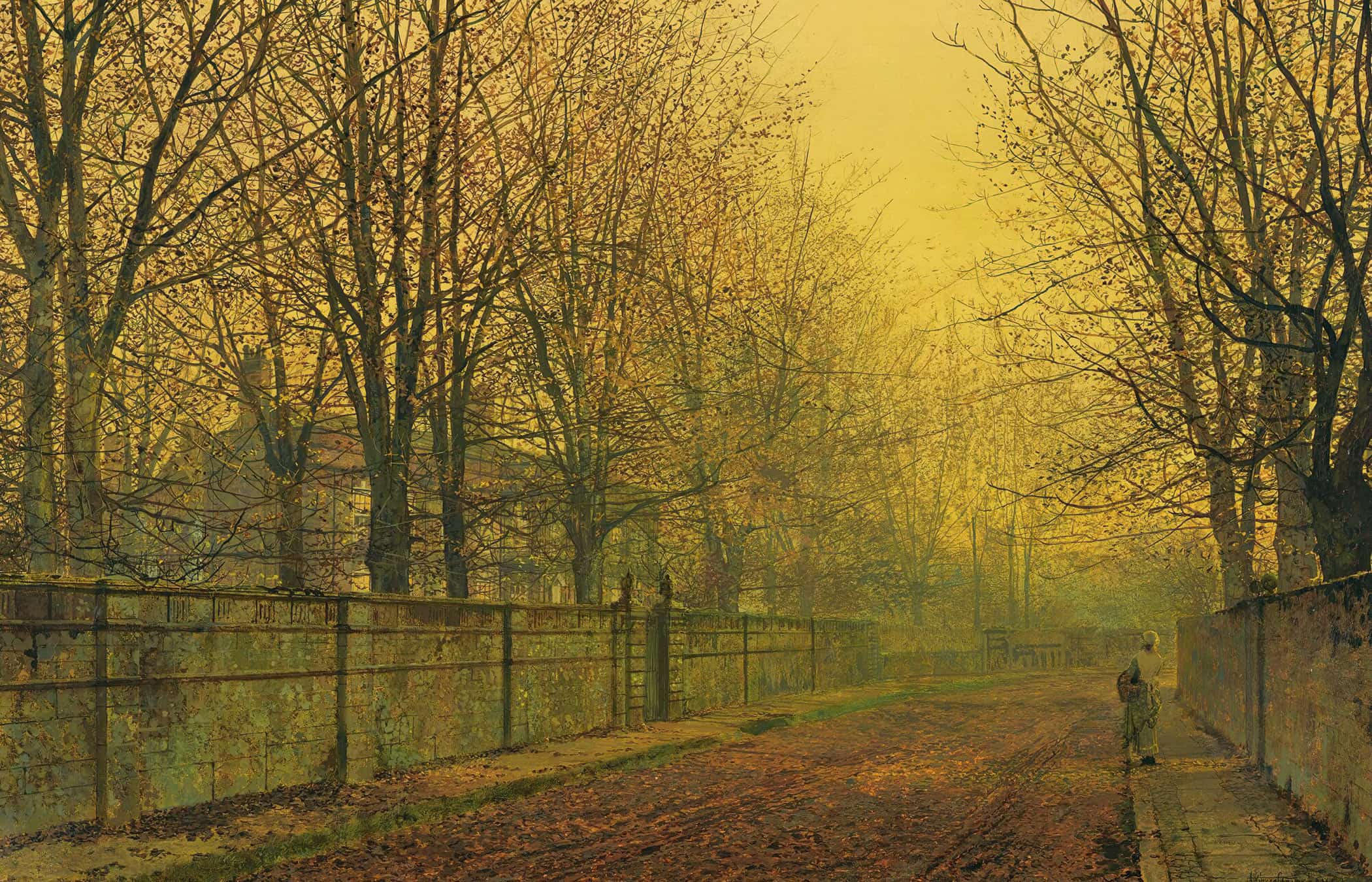 In The Golden Glow Of Autumn by John Atkinson Grimshaw - Image 2
