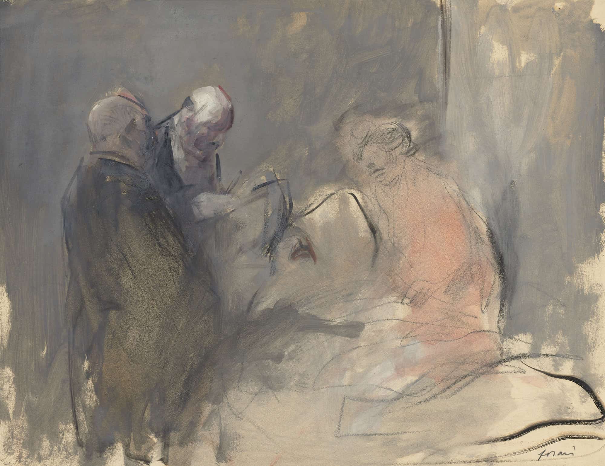 In The Hospital Fourth Quarter S Or First Third S by Jean Louis Forain
