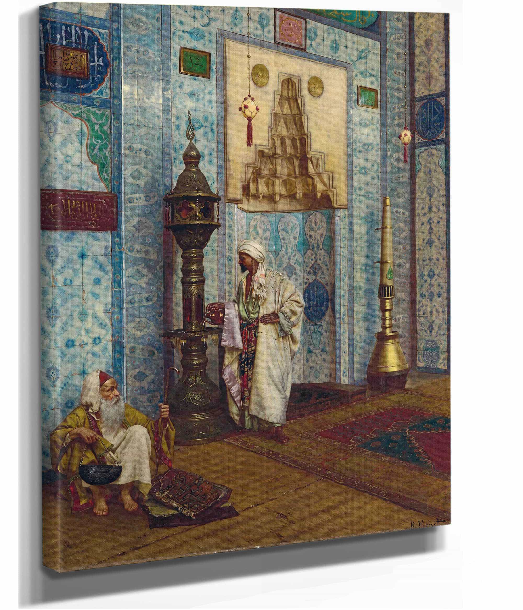 In The Mosque by Rudolf Ernst - Image 2