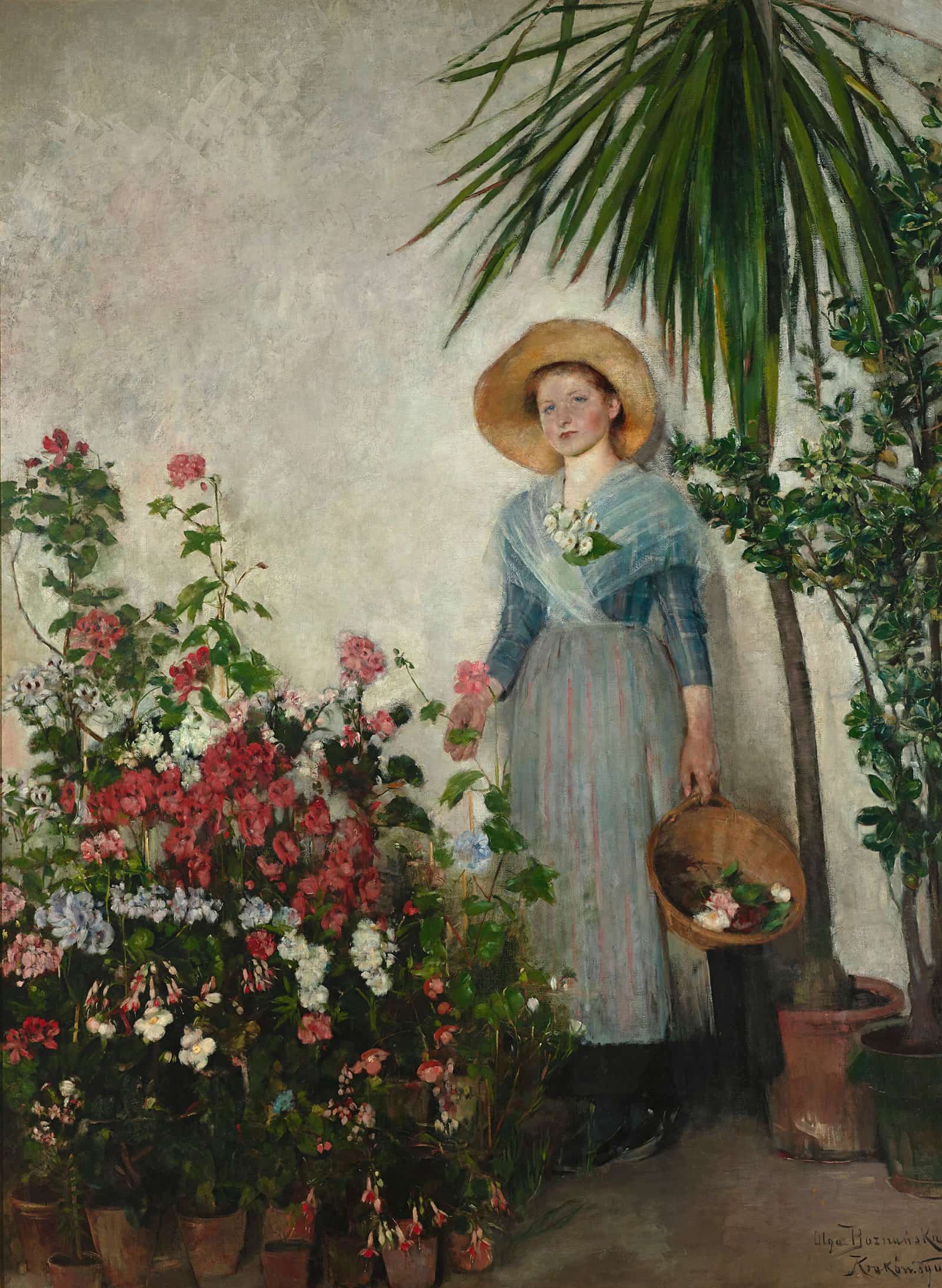 In The Orangery by Olga Boznanska