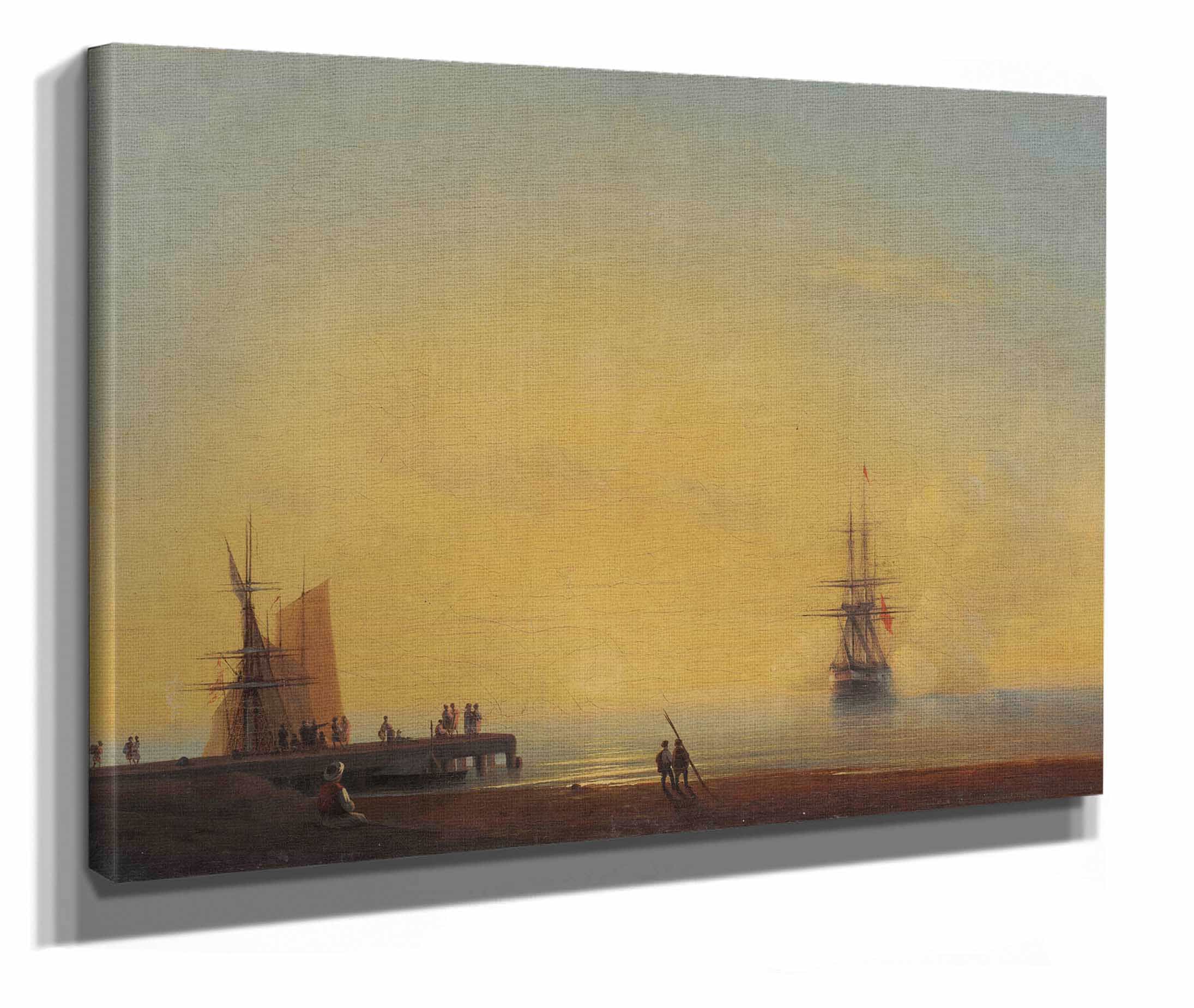 In The Roads Evening by Ivan Konstantinovich Aivazovsky - Image 2