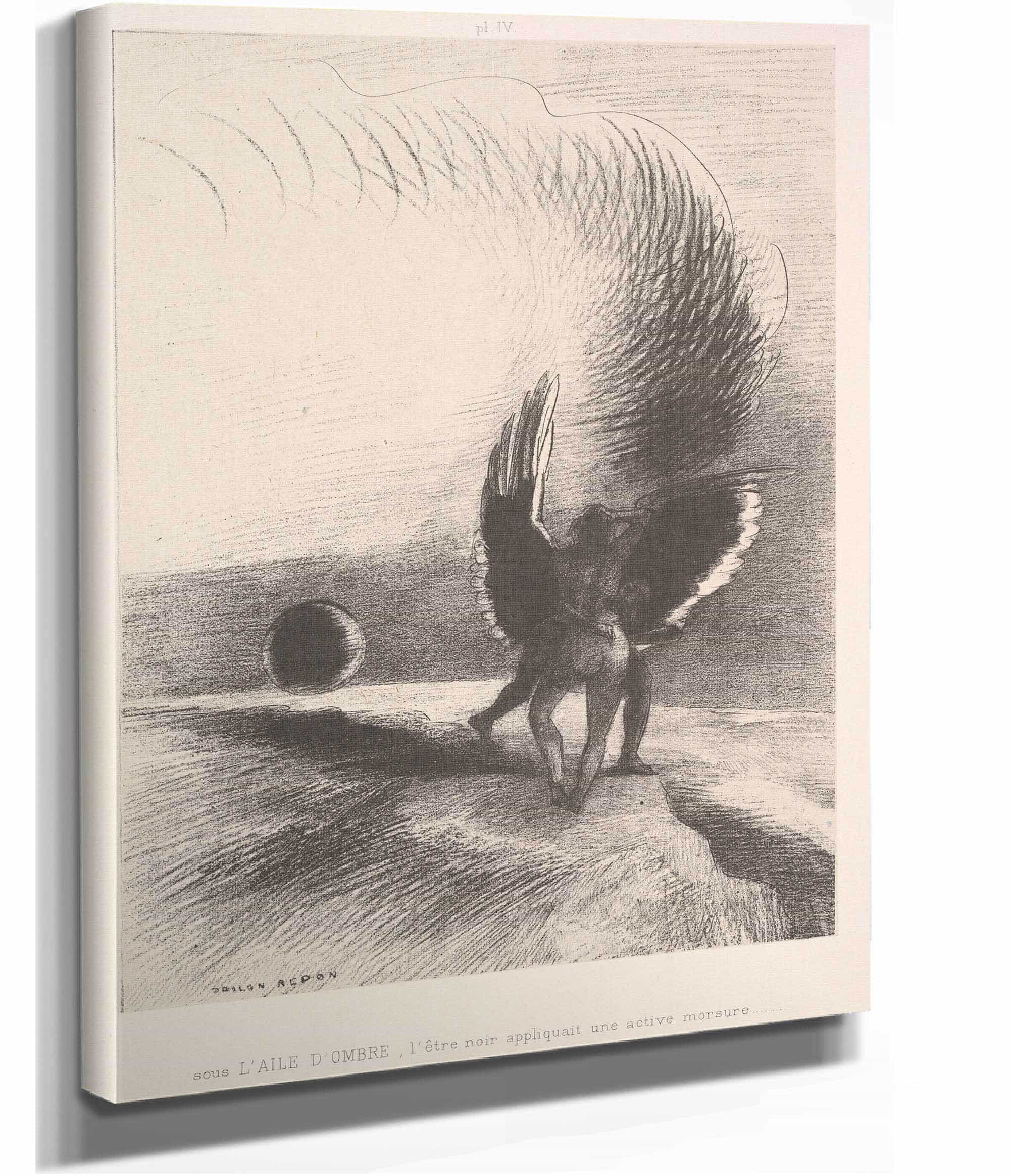 In The Shadow Of The Wing The Black Creature Bit by Odilon Redon - Image 2