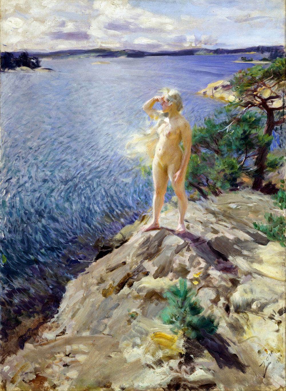 In The Skerries Painting Anders Zorn Canvas Art - Image 5