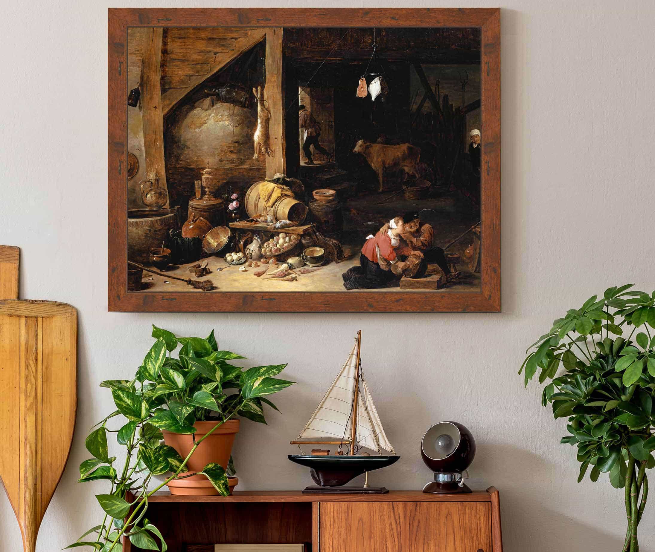 In The Stable by David Teniers The Younger - Image 3