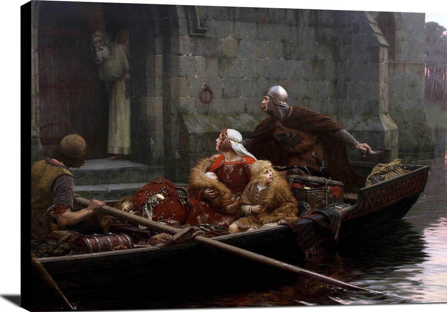 In The Time Of Peril Painting Edmund Blair Leighton Canvas Art - Image 2