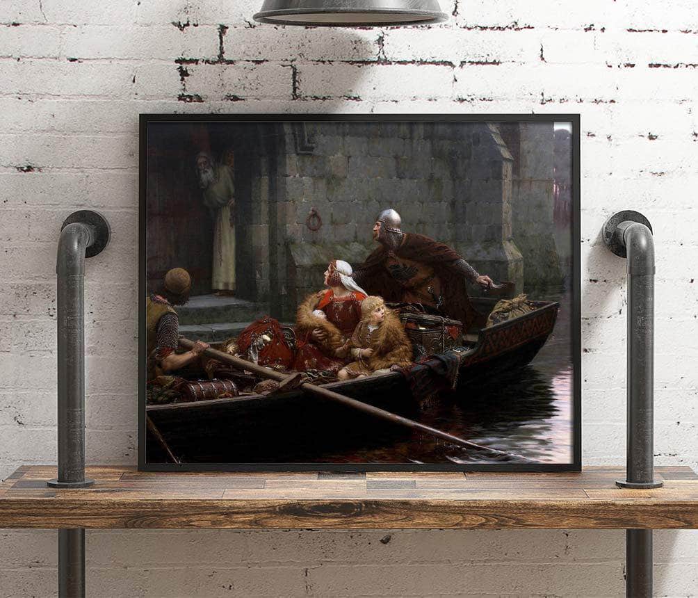 In The Time Of Peril Painting Edmund Blair Leighton Canvas Art - Image 4