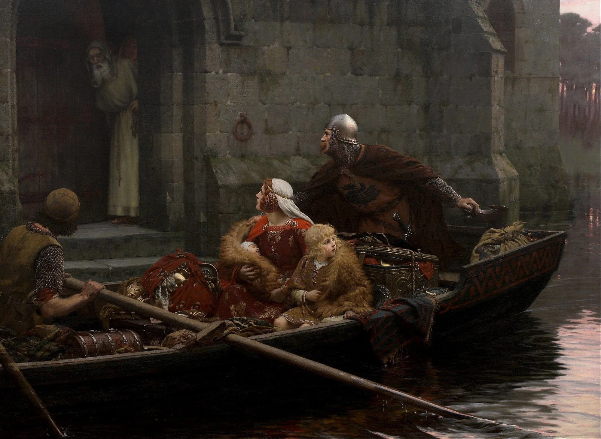 In Time Of Peril by Edmund Blair Leighton - Image 2