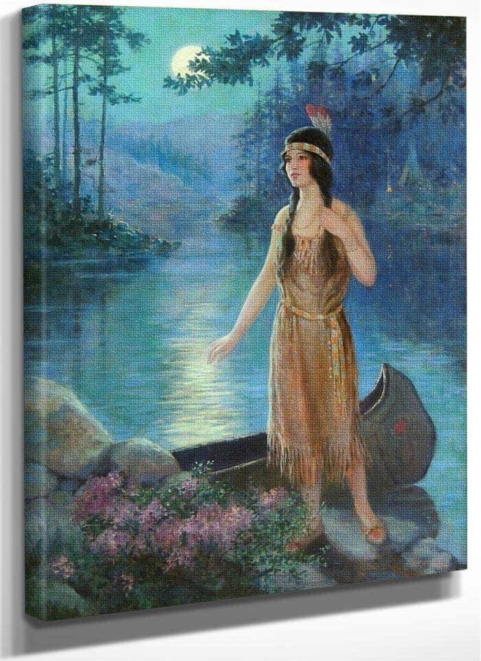 Indian Maiden Calendar Illustration By Frank Robert Harper